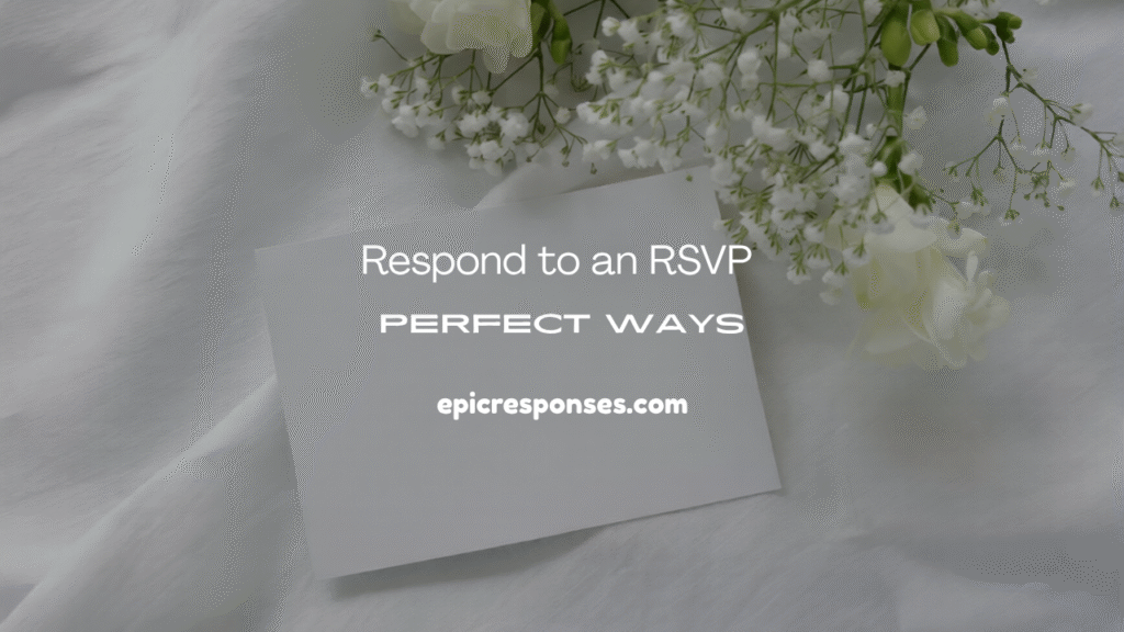 Respond to an RSVP